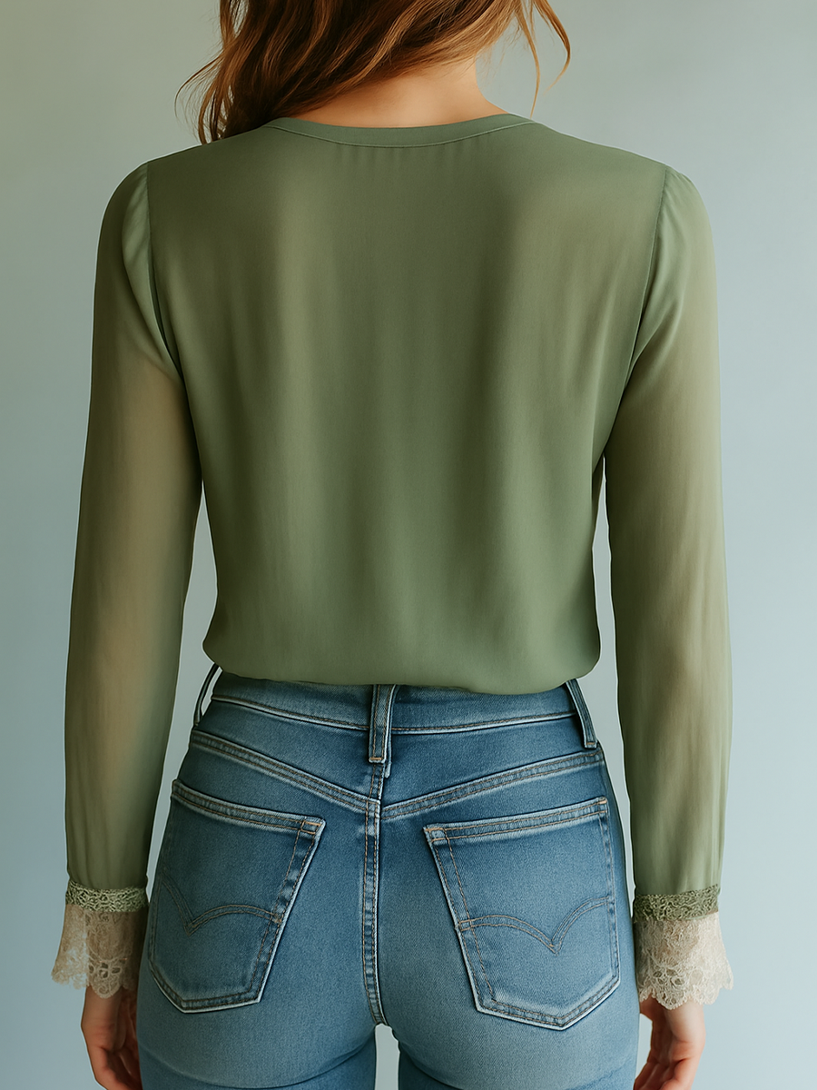 Lara | Floral Printed Lace Blouse