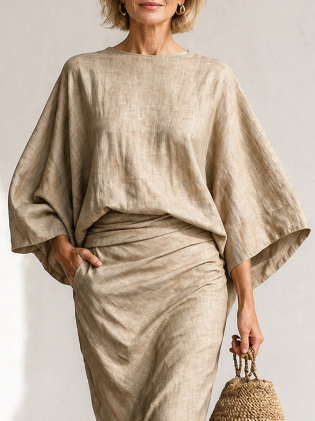 Julia | Batwing Top & Maxi Skirt Set