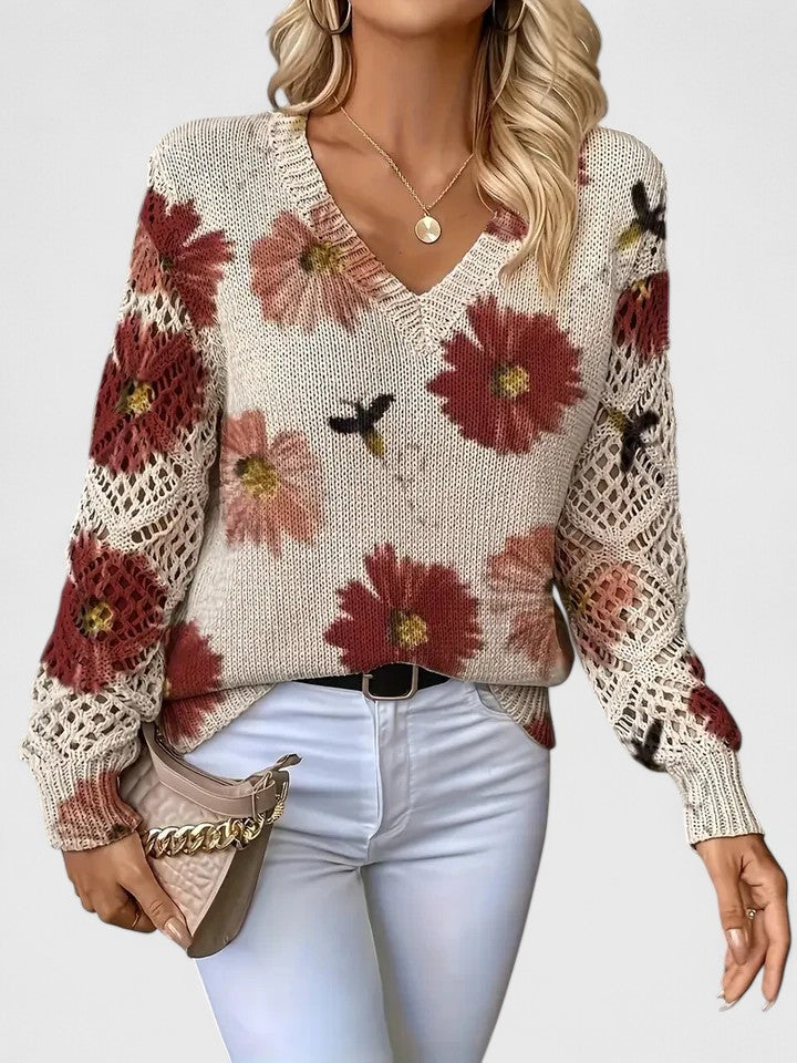 Verity | Elegant Jumper with Floral Pattern