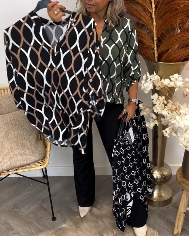 Sylvia | Figure-Flattering Blouse with Elegant Pattern