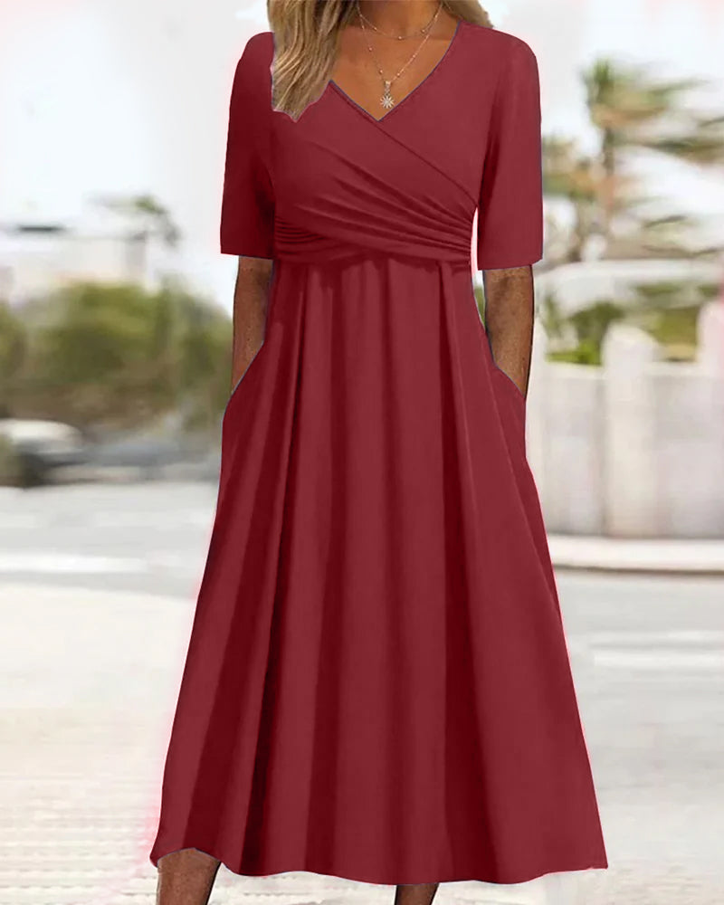 Delphine | Wrap Dress with Short Sleeves