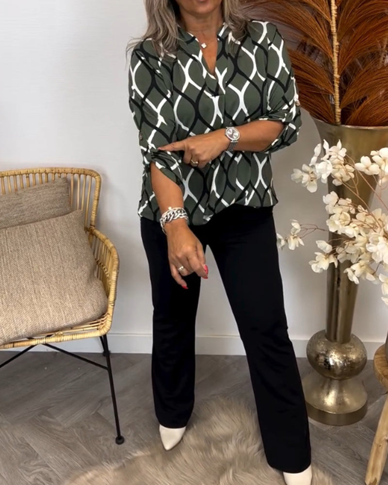 Sylvia | Figure-Flattering Blouse with Elegant Pattern