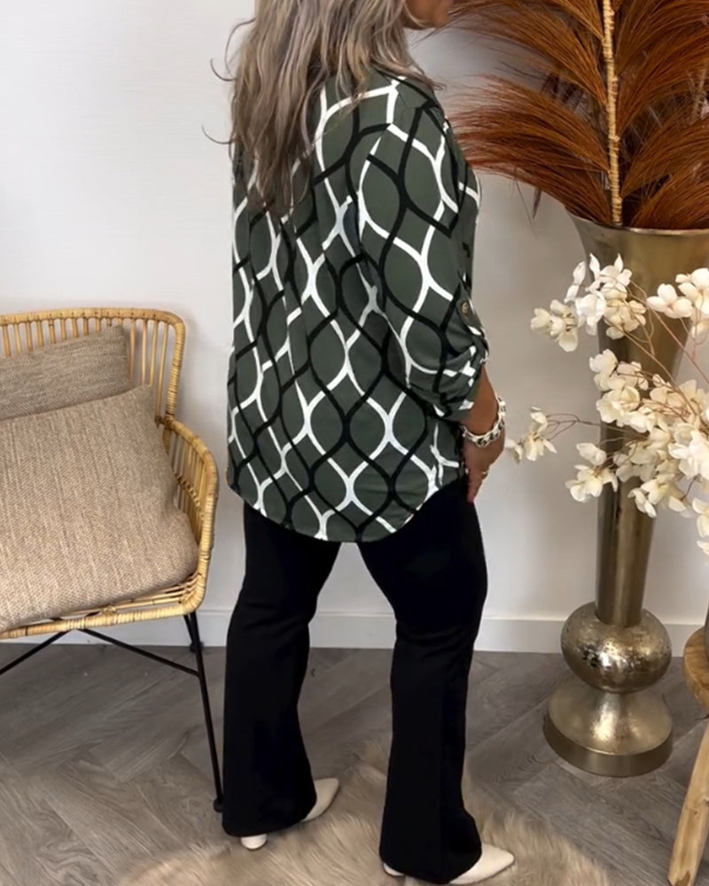 Sylvia | Figure-Flattering Blouse with Elegant Pattern