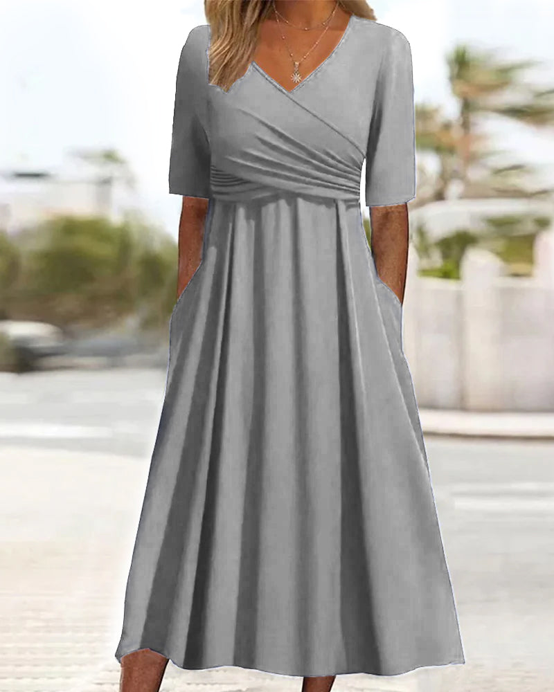 Delphine | Wrap Dress with Short Sleeves