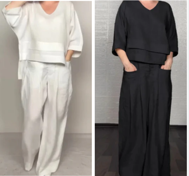 Paulina | Minimalist Wide Two-Piece Set