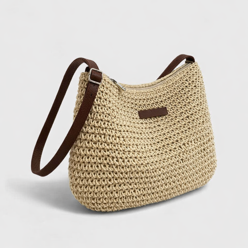 Kathy | Woven Straw Crossbody Bag