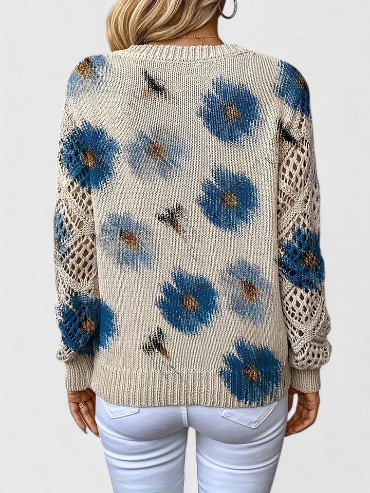 Verity | Elegant Jumper with Floral Pattern