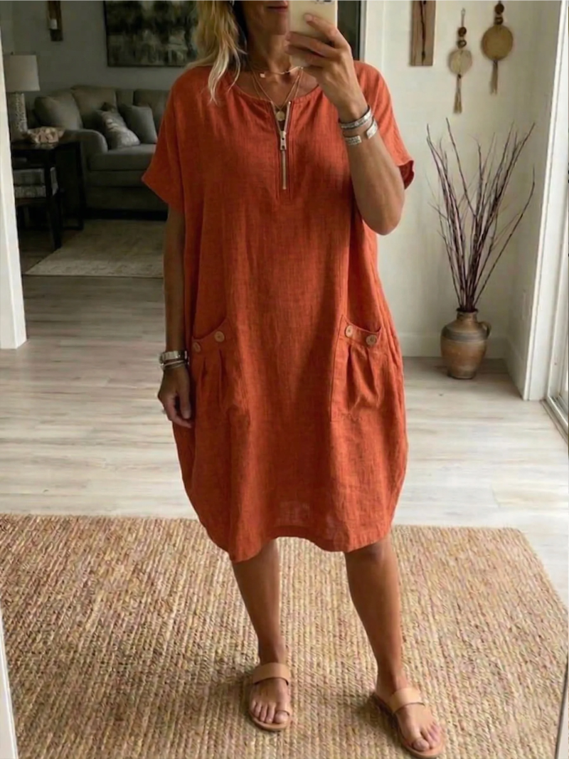 Frances | Relaxed Fit Zip Dress