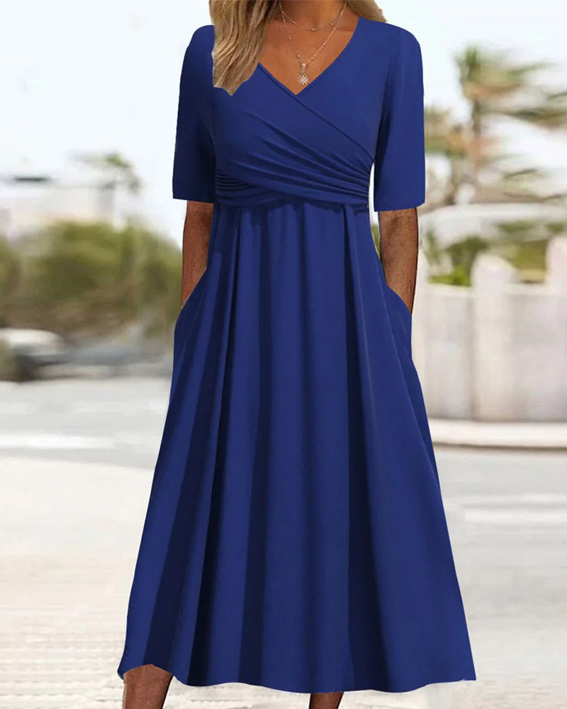 Delphine | Wrap Dress with Short Sleeves