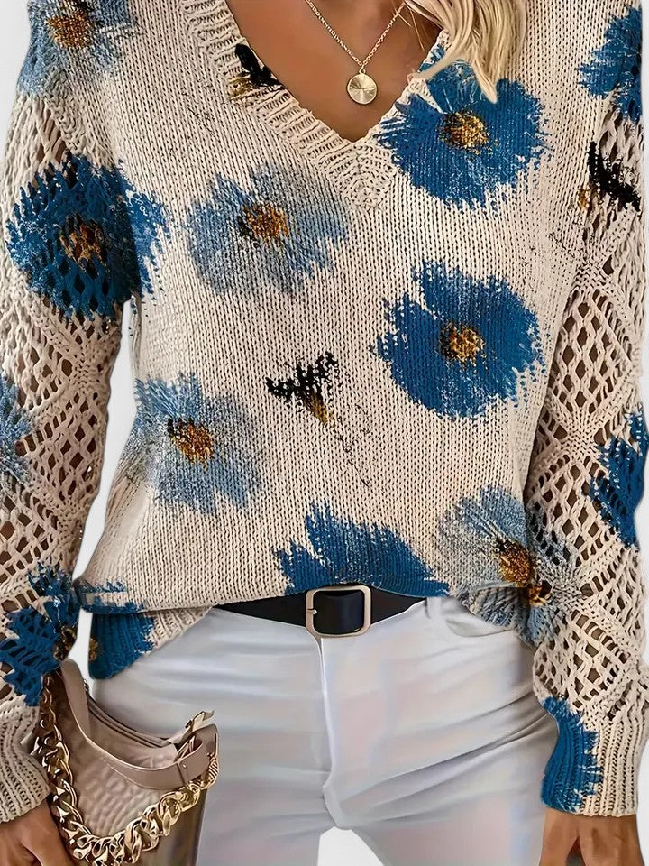Verity | Elegant Jumper with Floral Pattern