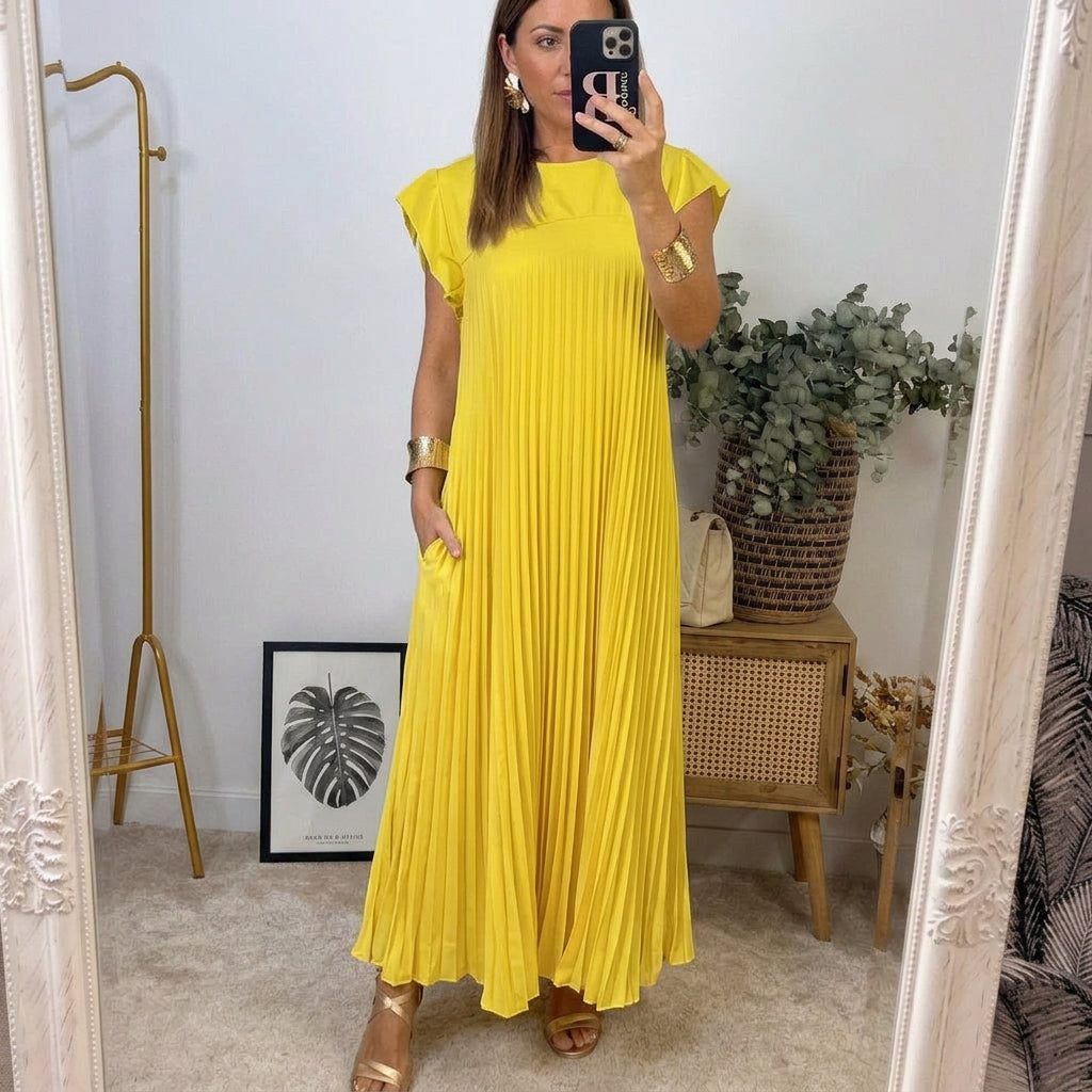 Lucy | Flowing Pleated Maxi Dress
