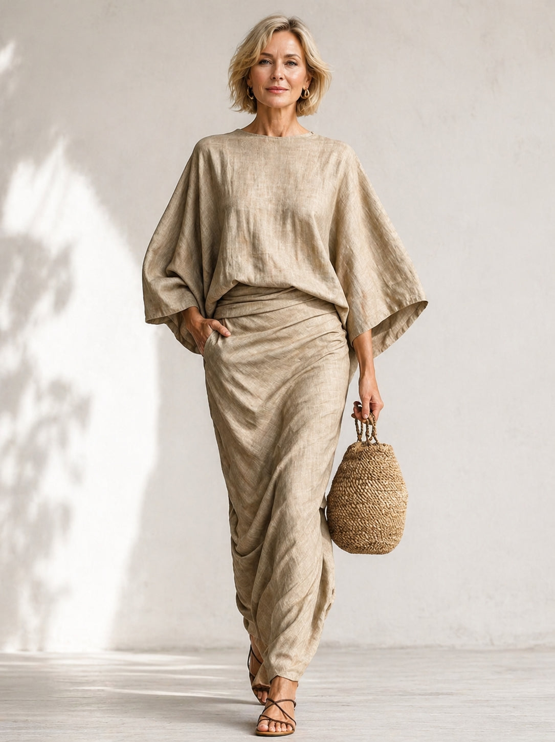 Julia | Batwing Top & Maxi Skirt Set