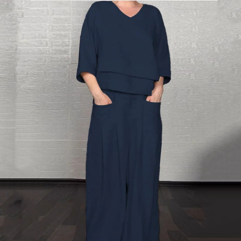 Paulina | Minimalist Wide Two-Piece Set