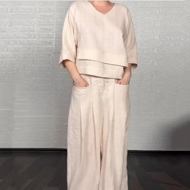 Paulina | Minimalist Wide Two-Piece Set