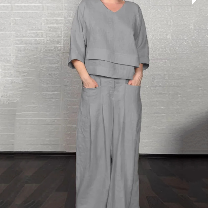Paulina | Minimalist Wide Two-Piece Set