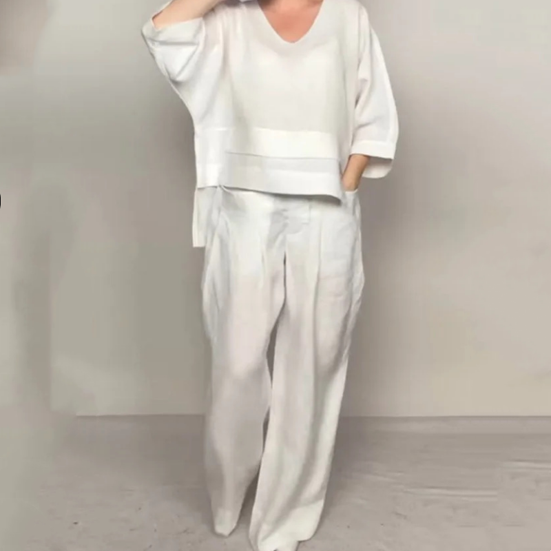 Paulina | Minimalist Wide Two-Piece Set
