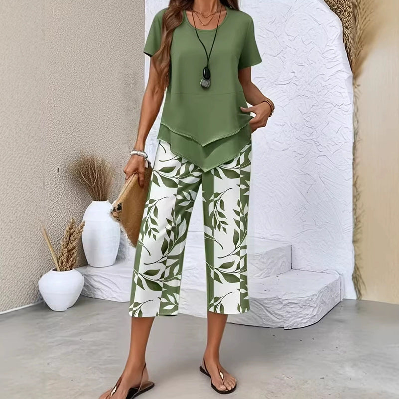 Flora | Comfortable Top & Trousers Set